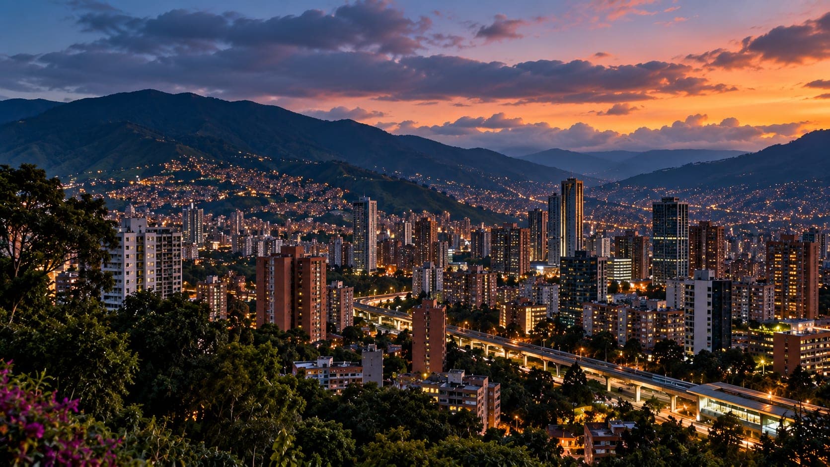 Vista de Medellín, ciudad donde Voltop tiene estaciones de carga en operación